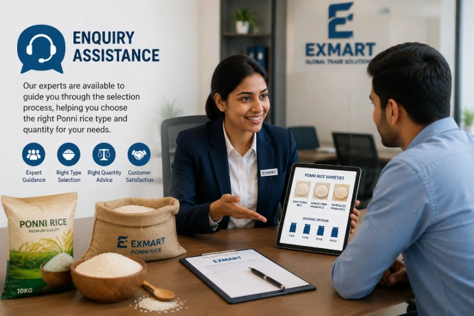 Business enquiry assistance and wholesale rice support by Exmart