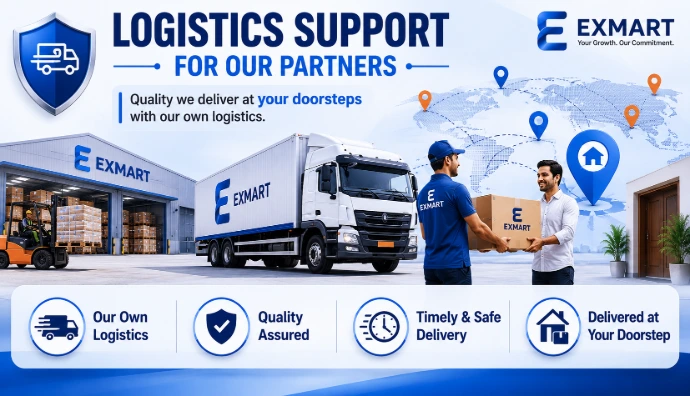 Exmart logistics support and doorstep delivery services