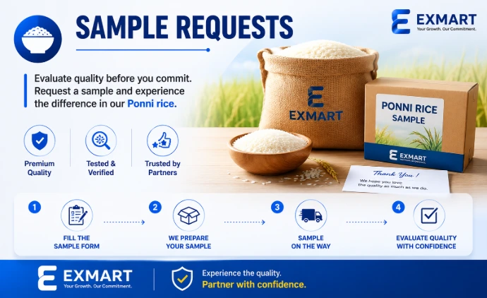 Ponni rice sample request and quality evaluation support